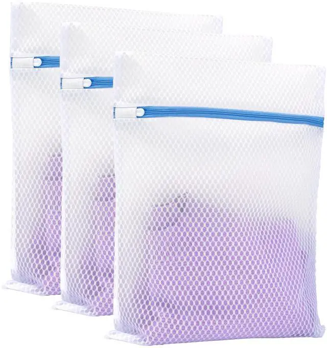 Main image of Mesh Laundry Bags, 3 Pack Medium (12 x 16"), Ultra Durable Honeycomb Mesh Bags With Anti-Rust Zipper for Washing Delicates & Protect Clothes, Laundry Room Organization Essentials