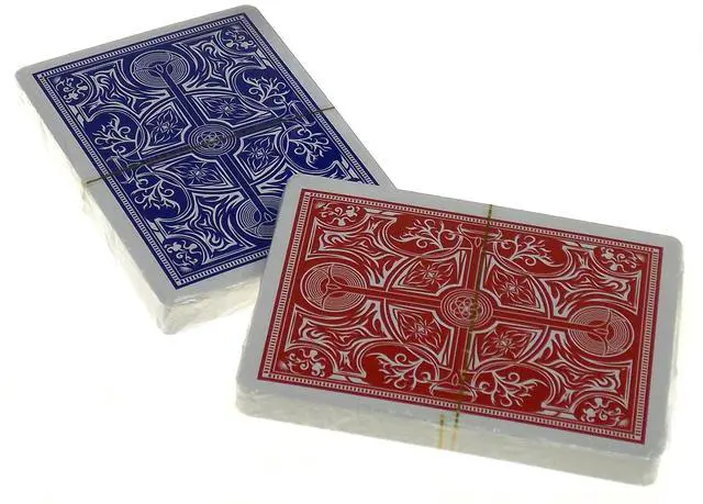 Alt view image 5 of 7 - Euchre Card Game Set | 4 Pre-Stripped Decks (9-Ace) with Blank Counter Cards | 2 Red & 2 Blue Decks | Classic Euchre Playing Cards - Improved Durability