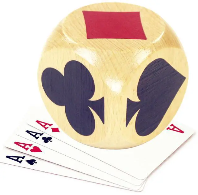 Main image of Euchre Markers Cube (2.4 in) Pinochle Bridge Playing Cards Whist Cards Marker Dice Euchre Card Deck Marker Game Dice Indicator