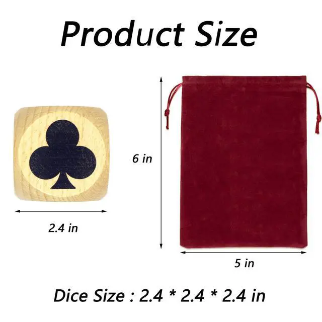 Alt view image 5 of 7 - Euchre Markers Cube (2.4 in) Pinochle Bridge Playing Cards Whist Cards Marker Dice Euchre Card Deck Marker Game Dice Indicator