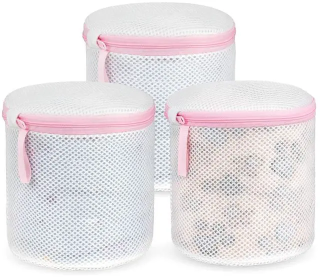 Main image of Mesh Laundry Bags, 3PCS Bra Laundry Bags with Zips, Bra Wash Bags Mesh Wash Bags, Reuse Washing Machine Bag for Delicates, Blouse, Hosiery, Underwear, Lingerie, Baby Clothes