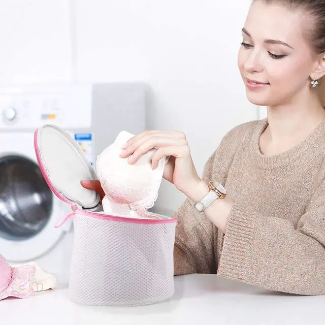 Alt view image 5 of 7 - Mesh Laundry Bags, 3PCS Bra Laundry Bags with Zips, Bra Wash Bags Mesh Wash Bags, Reuse Washing Machine Bag for Delicates, Blouse, Hosiery, Underwear, Lingerie, Baby Clothes