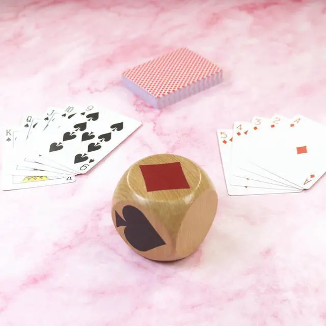 Alt view image 7 of 7 - Euchre Markers Cube (2.4 in) Pinochle Bridge Playing Cards Whist Cards Marker Dice Euchre Card Deck Marker Game Dice Indicator