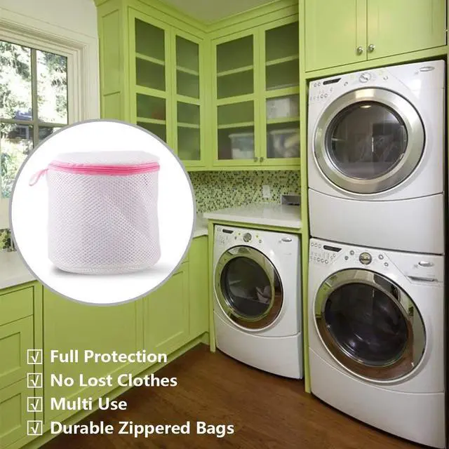 Alt view image 7 of 7 - Mesh Laundry Bags, 3PCS Bra Laundry Bags with Zips, Bra Wash Bags Mesh Wash Bags, Reuse Washing Machine Bag for Delicates, Blouse, Hosiery, Underwear, Lingerie, Baby Clothes