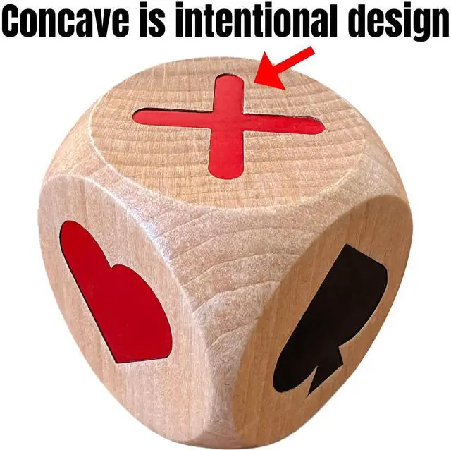Alt view image 3 of 4 - 2IN Large Euchre Cube, 2pcs Wooden Euchre Trump Marker Dice, Great Gift Trump Indicator for Euchre/Pinochle/Bridge Playing Cards Games