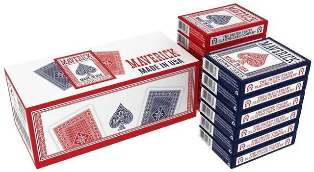 Main image of Playing Cards 12 Pack, Made in USA, New and Improved Quality, Standard Index, Red and Blue Decks, Bulk Playing Cards for Poker, Card Games, and Family Game Night