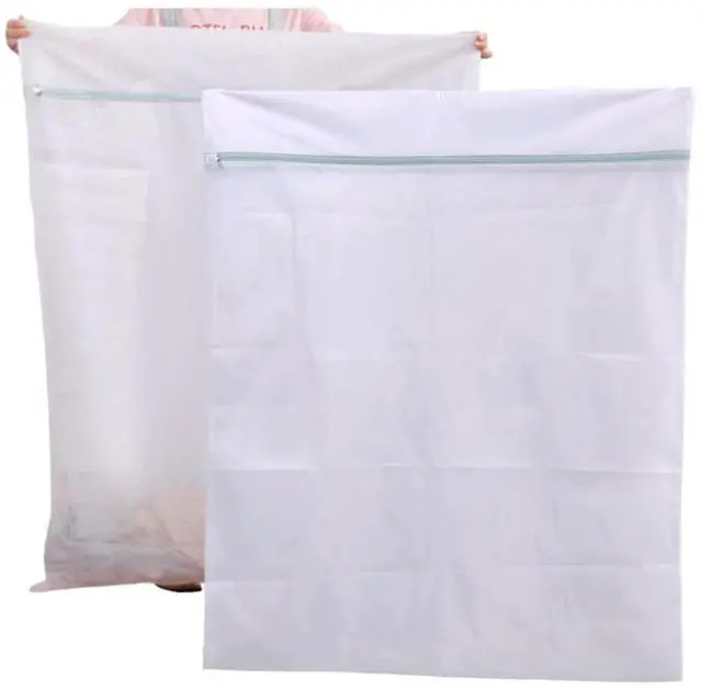 Main image of 2 Pack 43 x 35 inch Oversize Laundry Bags Mesh Wash Bags, Large Delicates Bag for Washing Machine, Jumbo Laundry Sack for Washing Delicates, Big Clothes, Bed Sheet, Bedcover, Blanket (2)