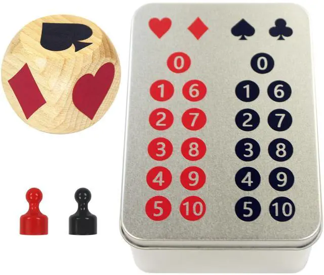 Main image of Euchre Marker Dice Cube (2 in) Scorer Board Playing Cards Scoreboard Marker Game Dice Indicator for Euchre Enthusiasts