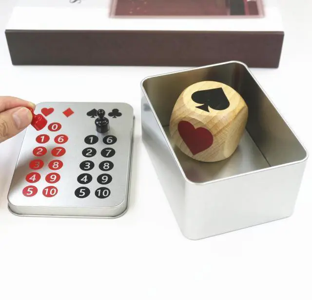 Alt view image 4 of 7 - Euchre Marker Dice Cube (2 in) Scorer Board Playing Cards Scoreboard Marker Game Dice Indicator for Euchre Enthusiasts