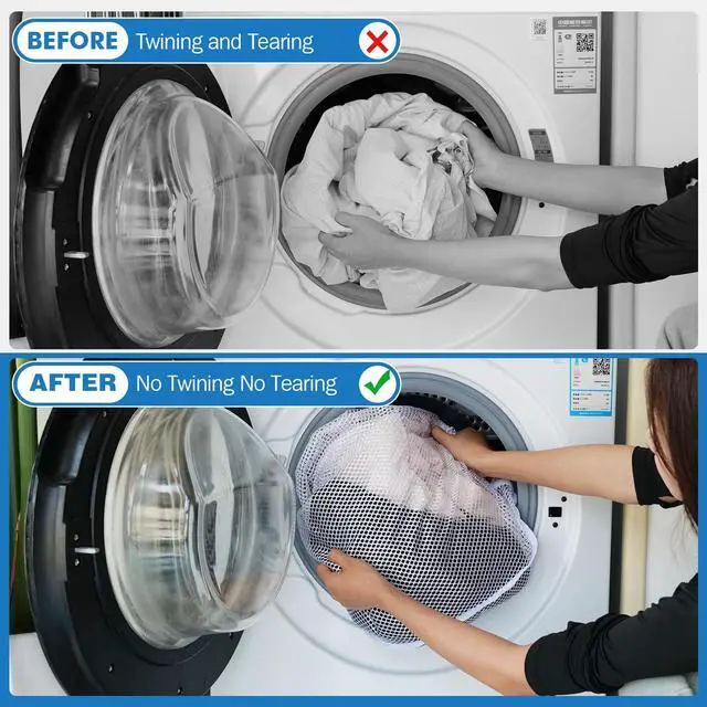 Alt view image 3 of 6 - 3 Pack XXL Mesh Laundry Bags for Delicates, Extra Large Laundry Wash Bags for Clothes,Bed Linen,Toys with Drawstring Closure Sturdy(3 XXLarge 28 x 26 Inches)