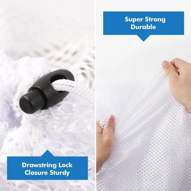 Alt view image 4 of 6 - 3 Pack XXL Mesh Laundry Bags for Delicates, Extra Large Laundry Wash Bags for Clothes,Bed Linen,Toys with Drawstring Closure Sturdy(3 XXLarge 28 x 26 Inches)