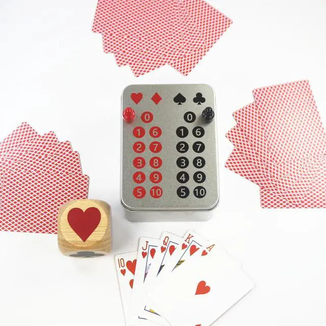 Alt view image 6 of 7 - Euchre Marker Dice Cube (2 in) Scorer Board Playing Cards Scoreboard Marker Game Dice Indicator for Euchre Enthusiasts