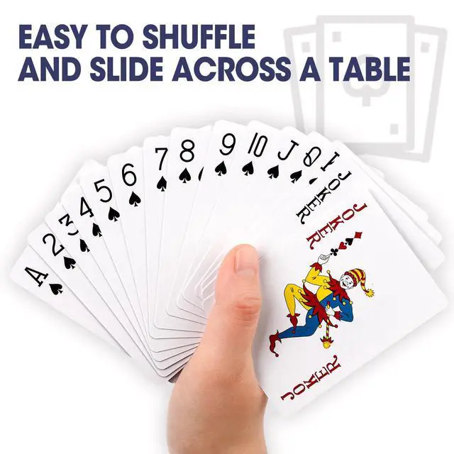 Alt view image 7 of 7 - Playing Cards, 26 Decks of Cards Bulk Standard Size Poker Cards, Perfect for Classic Card Games, Party Games, Blackjack, Card Games for Families & Magic Performances (Red/Blue)