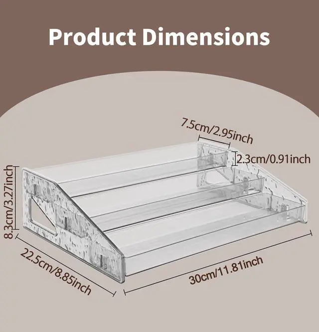 Alt view image 5 of 7 - Acrylic Display Riser, 3 Tier Perfume Organizer Stand, Cupcake Holder, Display Shelf for Figures and Collection, Dessert Shelves
