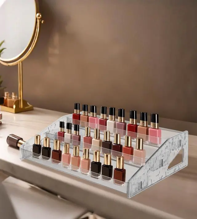Alt view image 7 of 7 - Acrylic Display Riser, 3 Tier Perfume Organizer Stand, Cupcake Holder, Display Shelf for Figures and Collection, Dessert Shelves