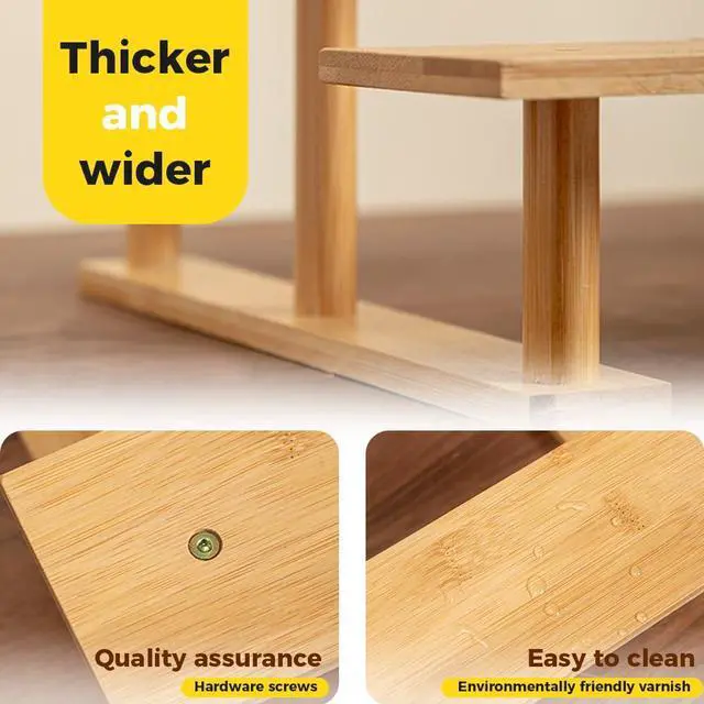 Alt view image 7 of 7 - Bamboo and Wood 3 Tier Cupcake Stand, Food Display Risers for Party , Statues and Lego Displays, Cologne Stand, Perfume Display Stand3 Tier1Pack