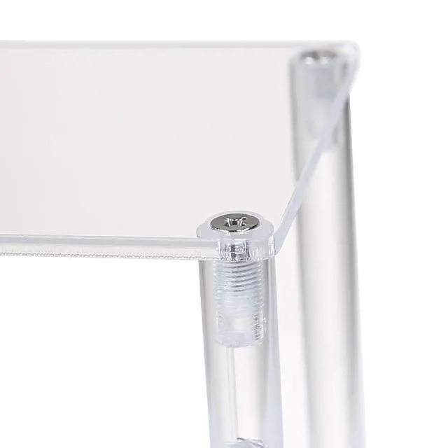Alt view image 6 of 6 - Acrylic Clear 2-Tier Riser Display Shelf for Figures, Desserts Holder, Collections Organizer and Cosmetic Items Shelf (12" x 6.9" x 4.25")