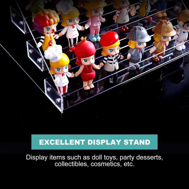 Alt view image 7 of 7 - Acrylic Riser, 12in 4 Tier Display Organizer - Premium Clear Perfume & Skincare Organizer, Easy Assemble Cupcake Stand & Decoration Shelves