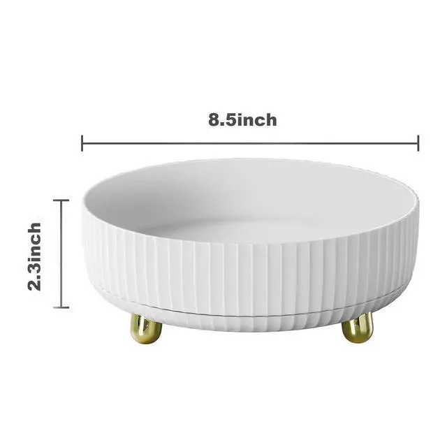 Alt view image 6 of 7 - Makeup Perfume Organizer, 360 Degree Rotating Lazy Susan Cosmetic Desk Storage Lotions Display Case Round Tray with Large Capacity, for your Jewelry