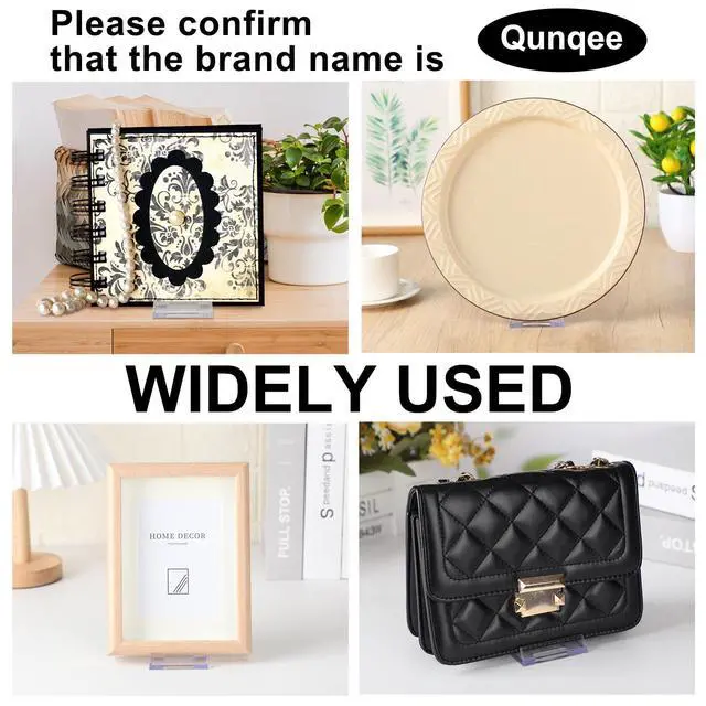 Alt view image 5 of 7 - 12 Packs Adjustable Purse Display Stand Clear Acrylic Handbag Stand Holder for Wallet Purses Handbag Bag Jewelry Display Organizer for Party Weddings Home Decoration Birthdays