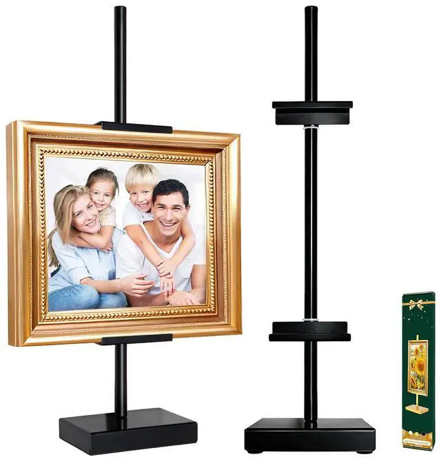Main image of 1 Pack Adjustable Tabletop Easel Stand, Metal Picture Stands for Display, Black Easel Picture Frame Holder Stand for Art Photo Signs, Table Easels for Display18 Inch Black