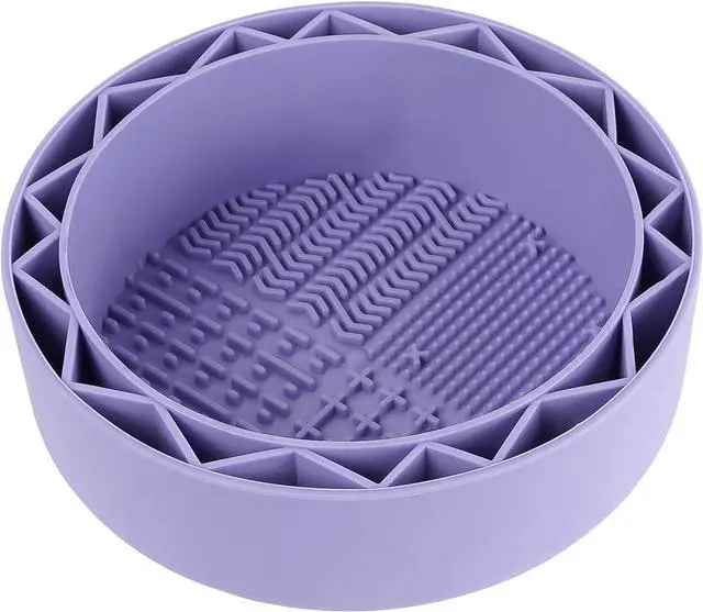 Main image of Pen Brush Washer, Watercolor Brush Cleaner, Silicone Brush Bowl Clean, Brush Holder Cleaner, Watercolor Painting Water Cup for Acrylic Oil Painti (1Pcs Purple)