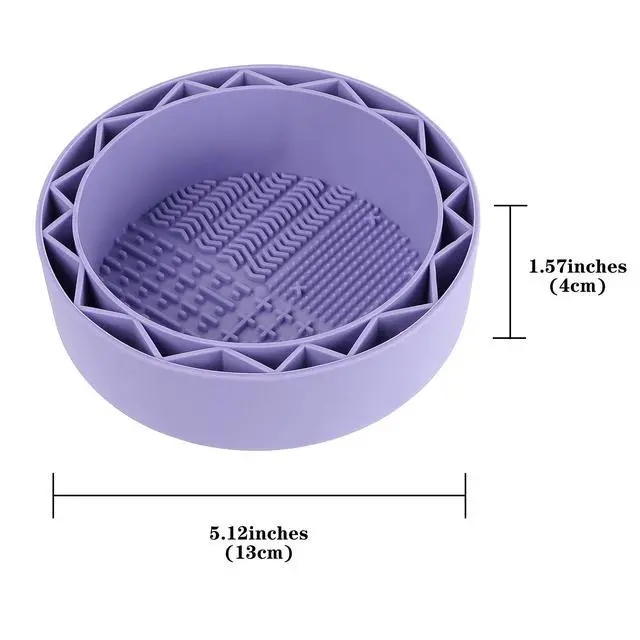 Alt view image 2 of 6 - Pen Brush Washer, Watercolor Brush Cleaner, Silicone Brush Bowl Clean, Brush Holder Cleaner, Watercolor Painting Water Cup for Acrylic Oil Painti (1Pcs Purple)