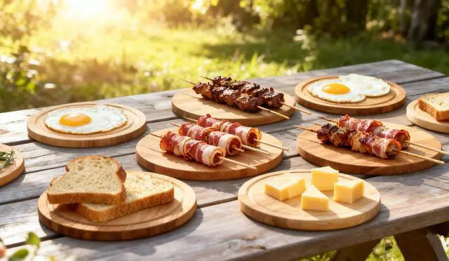 Alt view image 5 of 7 - 6-Inch Bamboo Cheese Board Set with Knife & Fork, Personal Charcuterie Board & Dessert Plate, Reusable PP Storage Box, Gift-Ready for Wedding, Bridal Shower, Baby Shower, Party, 1 Pack