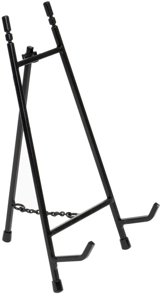 Main image of 11 Tall Modern Metal Tripod Plate Stand and Art Holder Easel, Black