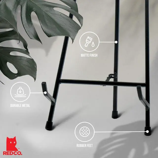 Alt view image 3 of 7 - 11 Tall Modern Metal Tripod Plate Stand and Art Holder Easel, Black