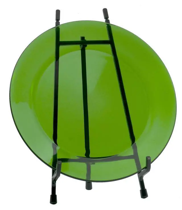 Alt view image 6 of 7 - 11 Tall Modern Metal Tripod Plate Stand and Art Holder Easel, Black