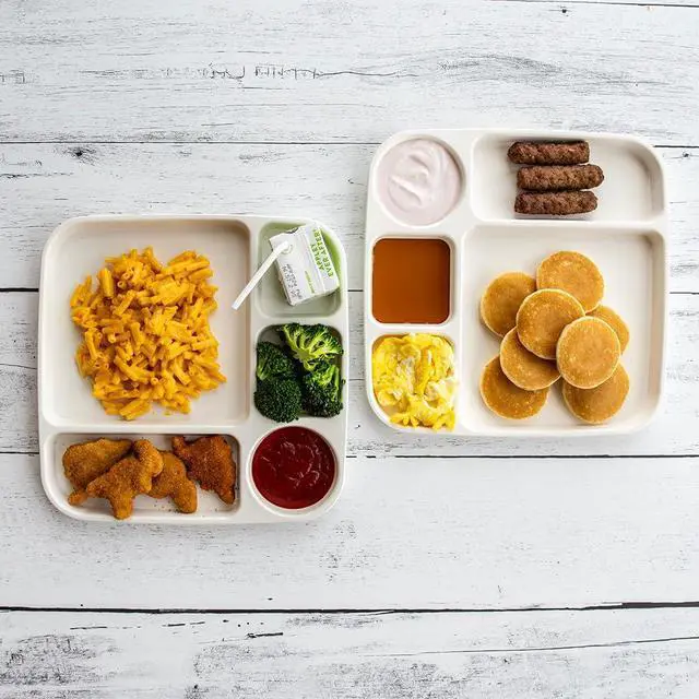Alt view image 5 of 7 - Divided Meal Tray, Set of 2, White, Microwave Safe Polypropylene