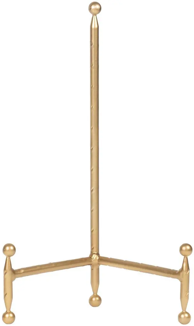 Main image of Decorative Tripod Plate Stand and Art Holder Easel in Gold Finish - 11.5" h