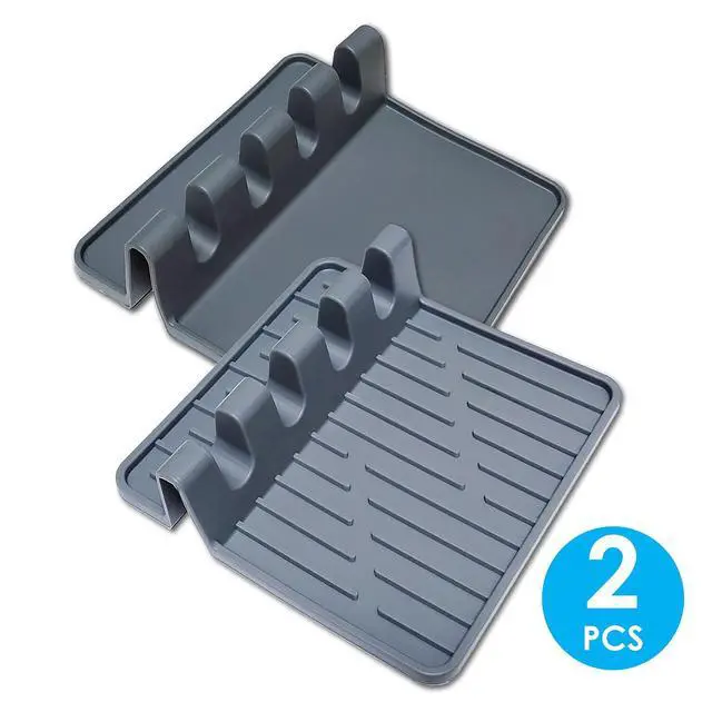 Alt view image 2 of 7 - Paint Brush Holder Set, Portable Silicone Stands with 4 Slots, 2 Pack