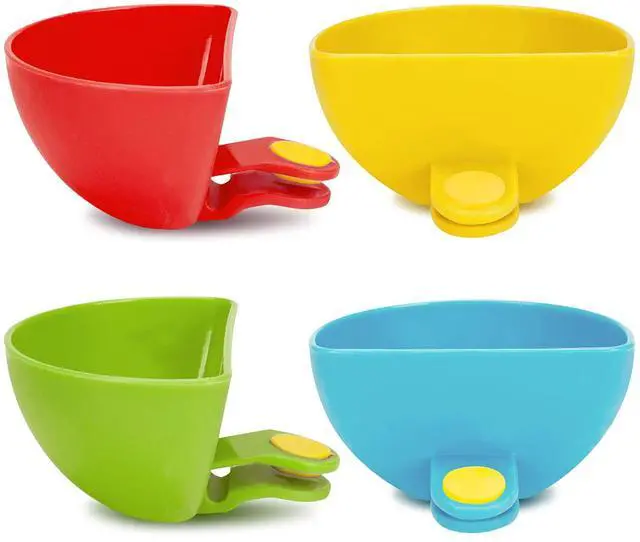 Main image of Dip Clip for Bowls Plates 4PCS Plastic Dip Clip Bowl Plate Holder Chip and Dip Serving Set Sauce Holder for Spice Tomato Sauce Salt Veggie Vinegar Ketchup Chips (4 Colors)