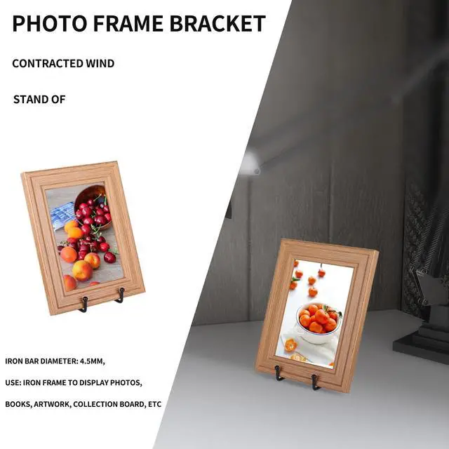 Alt view image 6 of 7 - 3 Pack 6 Inch Black Metal Display Stands Plate Holder Display Stands for Picture, Decorative Plate, Book, Photo Easel, Artistic Work (3 Pack, 6 inch)