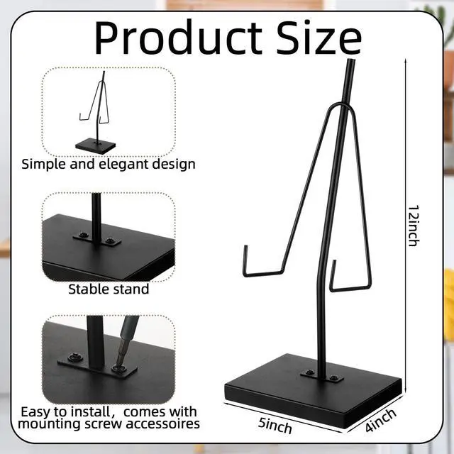 Alt view image 2 of 7 - Metal Frame Holder Adjustable Tabletop Easel Stand Large Picture Stand Elevated Vertical Plaque Poster Easel Home Restaurant Book Photo and Platter Exhibition Black(12 x 5 x 4 Inches)