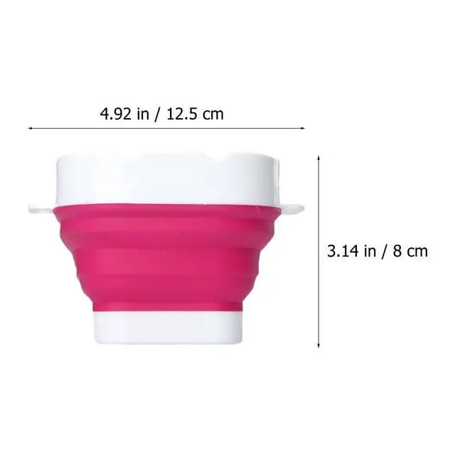 Alt view image 4 of 7 - Collapsible Silicone Brush Washer - Portable Foldable Water Cup & Basin for Watercolor, Acrylic, Oil Painting | Artist Brush Cleaner and Holder | Red