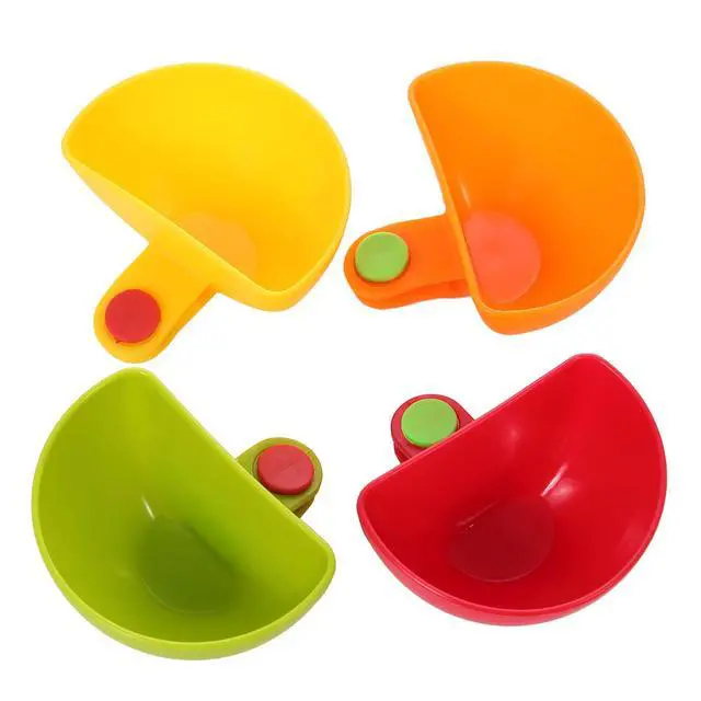 Alt view image 6 of 7 - Dip Clip Bowl Holder, 8-Pack Colorful Table Bowls Clip-on Dip Holders, For Tomato, Sauce, Salt, Vinegar, Sugar, Spices - Dip Bowl Party Ware