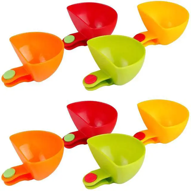 Main image of 8-Pack Colorful and Reusable Dip Clips for Plates, Dishwasher Safe