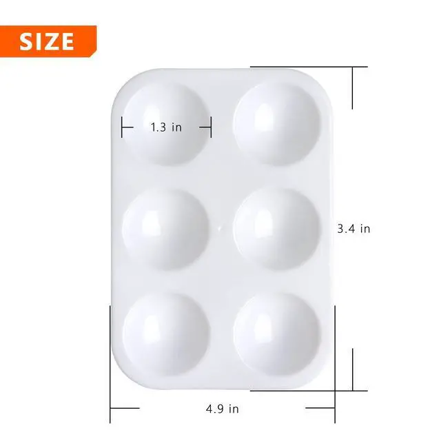 Alt view image 3 of 7 - 8 PCS Plastic Paint Tray Palettes, White