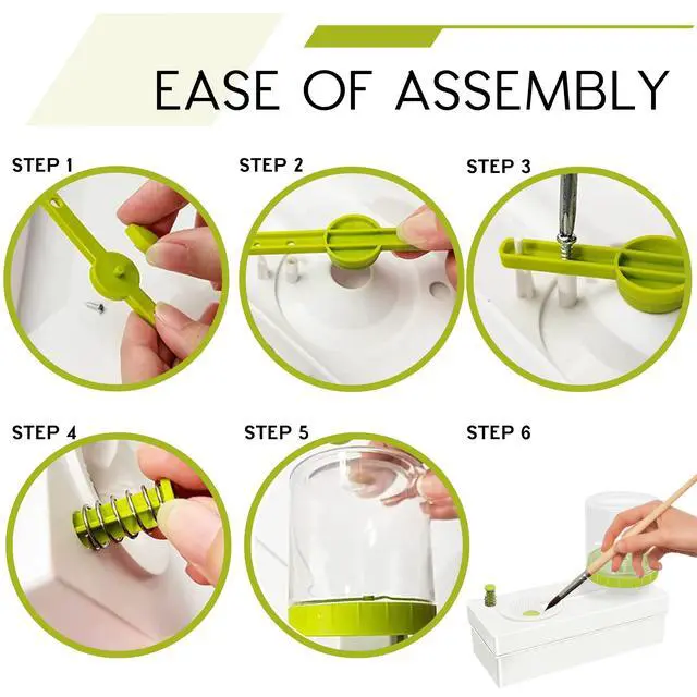 Alt view image 5 of 7 - Brush Rinser Paint Brush Cleaner Paint Brush Rinse Machine Fresh Water Cycle Rinser Tool for Painting Brush Watercolor Paints Cleaning Tool Art Supplies for Kids Paint Brush Rinser for Artist