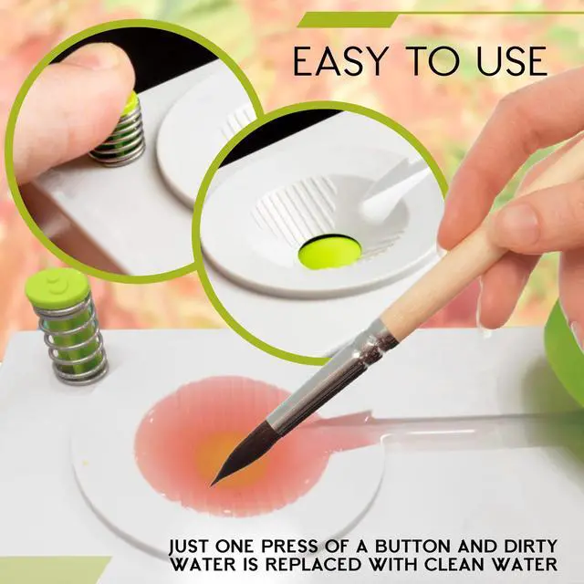 Alt view image 6 of 7 - Brush Rinser Paint Brush Cleaner Paint Brush Rinse Machine Fresh Water Cycle Rinser Tool for Painting Brush Watercolor Paints Cleaning Tool Art Supplies for Kids Paint Brush Rinser for Artist