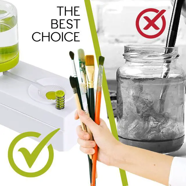 Alt view image 7 of 7 - Brush Rinser Paint Brush Cleaner Paint Brush Rinse Machine Fresh Water Cycle Rinser Tool for Painting Brush Watercolor Paints Cleaning Tool Art Supplies for Kids Paint Brush Rinser for Artist