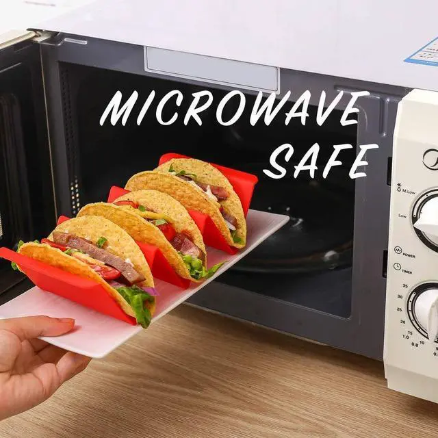 Alt view image 5 of 7 - Colorful Taco Holder Stands Set of 6, Large Taco Trays