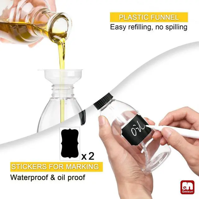 Alt view image 5 of 7 - Oil Sprayer for Cooking, 2 Pack Olive Oil Spray Bottle, 10oz Food-Grade Plastic Oil Spritzer Mister, Refillable Oil Dispenser Bottle for Salad, BBQ, Grilling, Kitchen Baking, Roasting