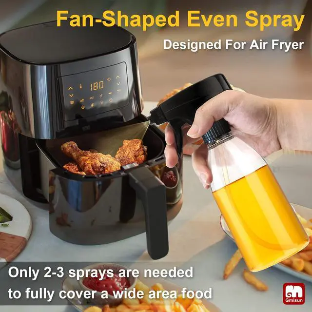 Alt view image 6 of 7 - Oil Sprayer for Cooking, 2 Pack Olive Oil Spray Bottle, 10oz Food-Grade Plastic Oil Spritzer Mister, Refillable Oil Dispenser Bottle for Salad, BBQ, Grilling, Kitchen Baking, Roasting