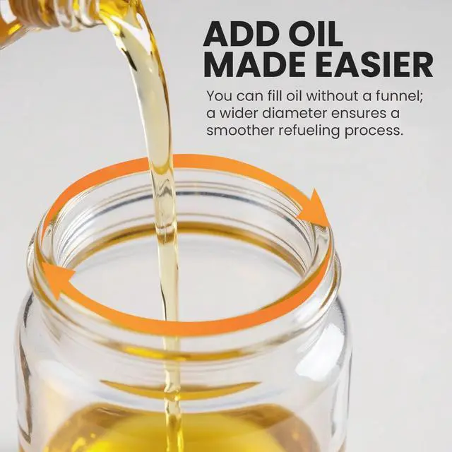 Alt view image 3 of 5 - 2-in-1 Oil Mister & Pourer, Glass Cooking Oil Container, Food-Safe Olive Oil Sprayer, Dual-Function Spray & Pour, Leakproof Refillable Bottle for Air Fryer, Salad, BBQ, Kitchen Baking