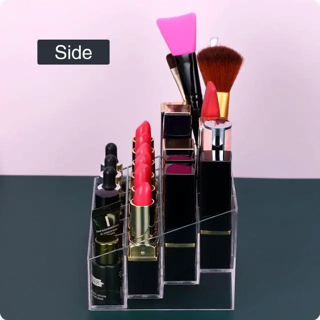 Alt view image 5 of 7 - Lipstick Organizer,Small Clear Plastic Compact Lip Gloss Chapstick Perfume Sample Mascara Holder with 24 Slots