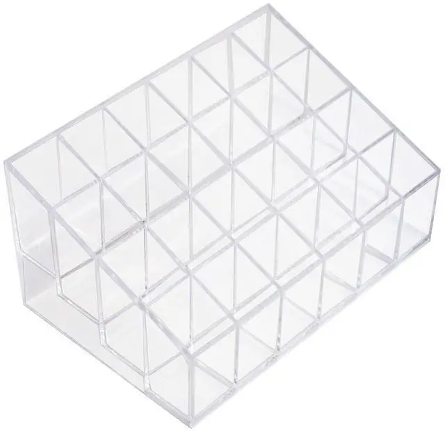Main image of Transparent Cosmetic Makeup Organizer for Lipstick, Brushes, Bottles, and More - Clear Case Display Rack Holder